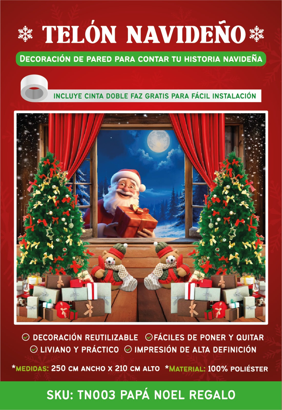 Black Friday Telón Navideño Decorativo