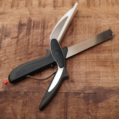 Tijeras 2 en 1 tabla y cuchillo.