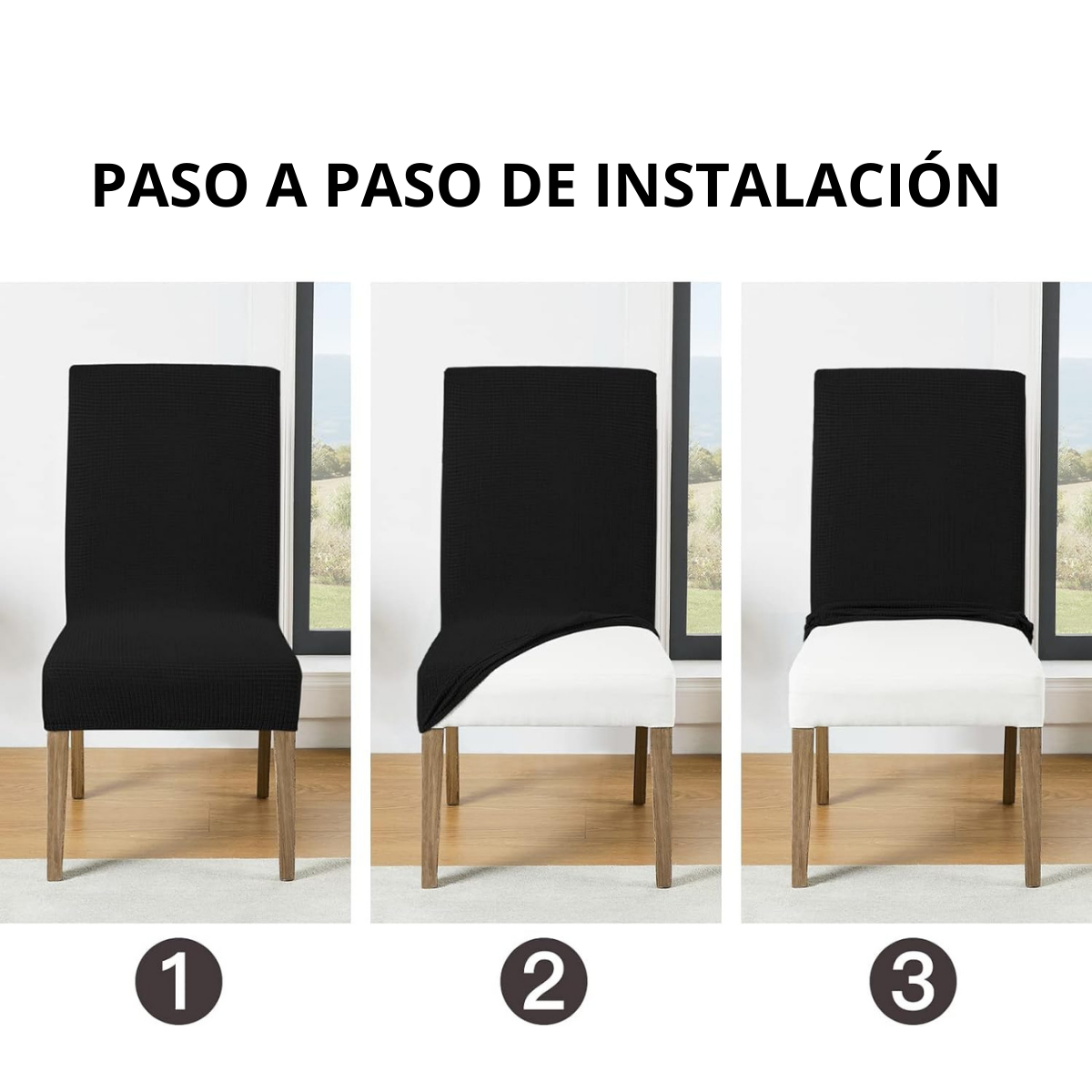 Funda Protectora Silla Color Negro