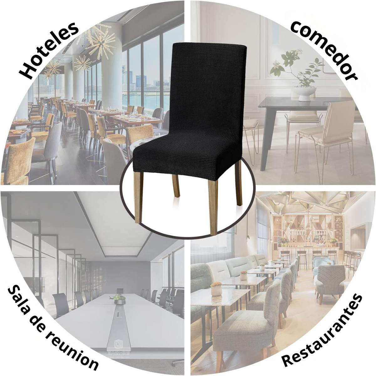 Funda Protectora Silla Color Negro